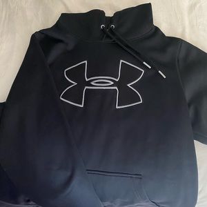 under armour fleece logo hoodie men’s size large